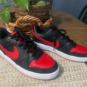 Nike Black and Red Sneakers